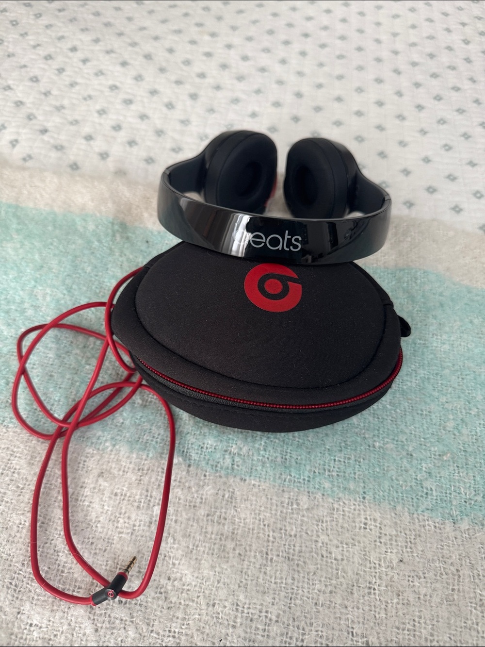 Beats On-Ear Headphones with Carry Case - Black and Red